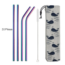 Load image into Gallery viewer, 4Pcs Drinking Straw Reusable Straws Set High Quality Eco Friendly 304 Stainless Steel Metal Straw with Brush For 20/30oz Mug
