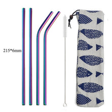 Load image into Gallery viewer, 4Pcs Drinking Straw Reusable Straws Set High Quality Eco Friendly 304 Stainless Steel Metal Straw with Brush For 20/30oz Mug