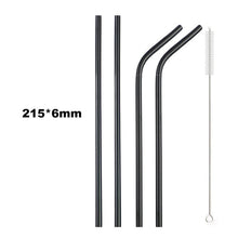 Load image into Gallery viewer, 4Pcs Drinking Straw Reusable Straws Set High Quality Eco Friendly 304 Stainless Steel Metal Straw with Brush For 20/30oz Mug