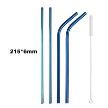 Load image into Gallery viewer, 4Pcs Drinking Straw Reusable Straws Set High Quality Eco Friendly 304 Stainless Steel Metal Straw with Brush For 20/30oz Mug