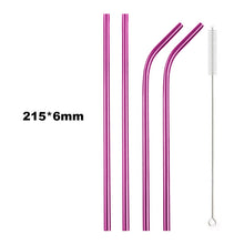 Load image into Gallery viewer, 4Pcs Drinking Straw Reusable Straws Set High Quality Eco Friendly 304 Stainless Steel Metal Straw with Brush For 20/30oz Mug
