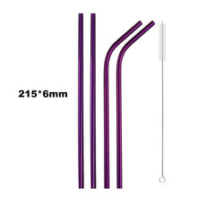 Load image into Gallery viewer, 4Pcs Drinking Straw Reusable Straws Set High Quality Eco Friendly 304 Stainless Steel Metal Straw with Brush For 20/30oz Mug