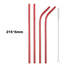 Load image into Gallery viewer, 4Pcs Drinking Straw Reusable Straws Set High Quality Eco Friendly 304 Stainless Steel Metal Straw with Brush For 20/30oz Mug
