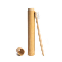 Load image into Gallery viewer, 1pc Rainbow Toothbrush +1pc Bamboo Tube Eco Friendly Natural Bamboo Toothbrush Travel Case Soft Head Teeth Brush 2pc Packing