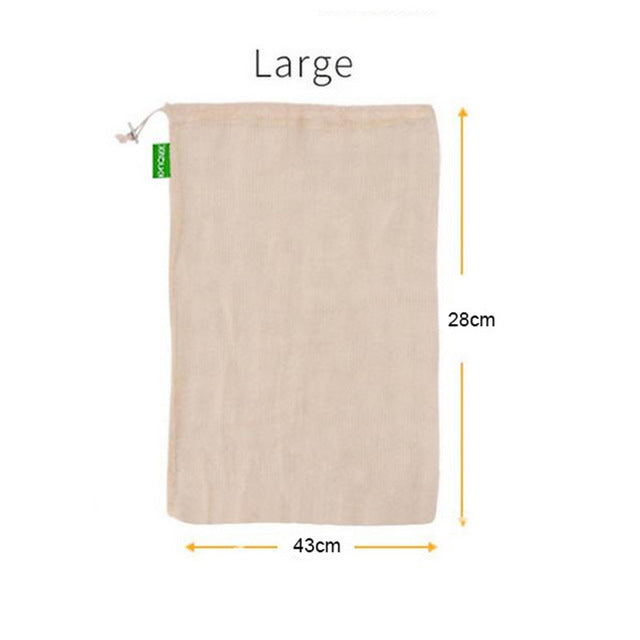 Reusable Fruit Vegetable Bags Eco Friendly Cotton Mesh Bags ecologico Produce Storage Bags Home Kitchen Organizer
