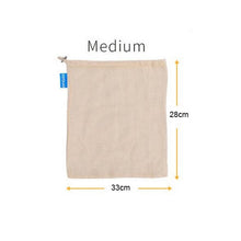 Load image into Gallery viewer, Reusable Fruit Vegetable Bags Eco Friendly Cotton Mesh Bags ecologico Produce Storage Bags Home Kitchen Organizer
