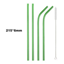 Load image into Gallery viewer, 4Pcs Drinking Straw Reusable Straws Set High Quality Eco Friendly 304 Stainless Steel Metal Straw with Brush For 20/30oz Mug
