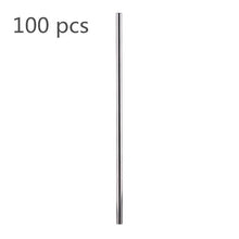 Load image into Gallery viewer, Eco Friendly Straws 100Pcs/Set Metal Straw Reusable Wholesale Stainless Steel Drinking Tubes 215mm*6mm Straight Bent Straws
