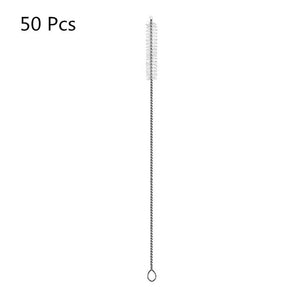 Eco Friendly Straws 100Pcs/Set Metal Straw Reusable Wholesale Stainless Steel Drinking Tubes 215mm*6mm Straight Bent Straws