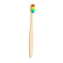 Load image into Gallery viewer, 1pc Rainbow Toothbrush +1pc Bamboo Tube Eco Friendly Natural Bamboo Toothbrush Travel Case Soft Head Teeth Brush 2pc Packing

