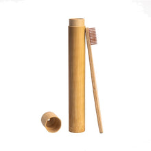 Load image into Gallery viewer, 1pc Rainbow Toothbrush +1pc Bamboo Tube Eco Friendly Natural Bamboo Toothbrush Travel Case Soft Head Teeth Brush 2pc Packing

