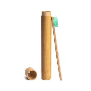 1pc Rainbow Toothbrush +1pc Bamboo Tube Eco Friendly Natural Bamboo Toothbrush Travel Case Soft Head Teeth Brush 2pc Packing