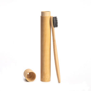 1pc Rainbow Toothbrush +1pc Bamboo Tube Eco Friendly Natural Bamboo Toothbrush Travel Case Soft Head Teeth Brush 2pc Packing