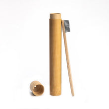 Load image into Gallery viewer, 1pc Rainbow Toothbrush +1pc Bamboo Tube Eco Friendly Natural Bamboo Toothbrush Travel Case Soft Head Teeth Brush 2pc Packing
