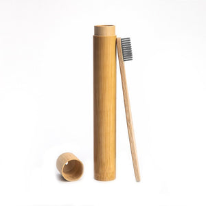 1pc Rainbow Toothbrush +1pc Bamboo Tube Eco Friendly Natural Bamboo Toothbrush Travel Case Soft Head Teeth Brush 2pc Packing