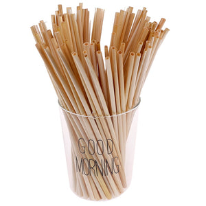 100PCS Wheat Straw 100% ECO-biodegradable Straws Environmentally Friendly Portable Drinking Straws Bar Kitchen Accessories