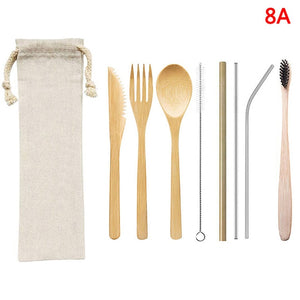 1Set Portable Travel Eco Friendly Bamboo Toothbrush Sets Plastic-Free Bamboo Tooth Brush Multiple styles Wholesale