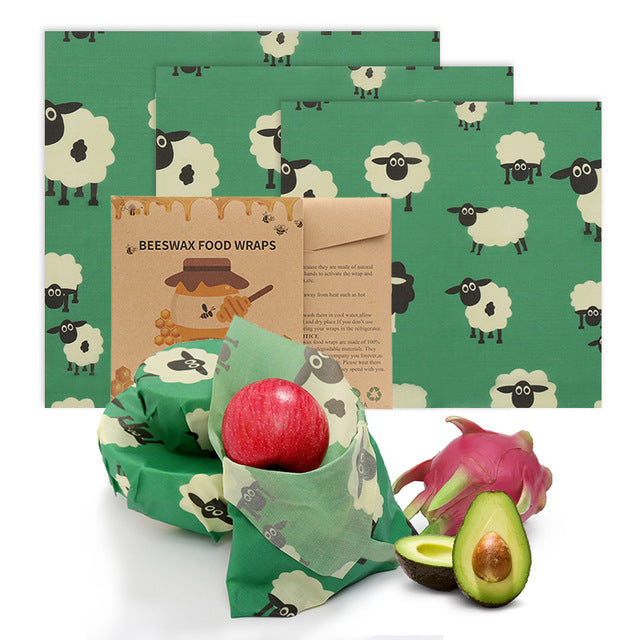 Reusable Beeswax Cloth Wrap Eco Friendly Food Wrap Organic Natural zero waste sandwich bag Sustainable Products