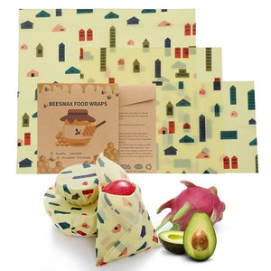 Reusable Beeswax Cloth Wrap Eco Friendly Food Wrap Organic Natural zero waste sandwich bag Sustainable Products