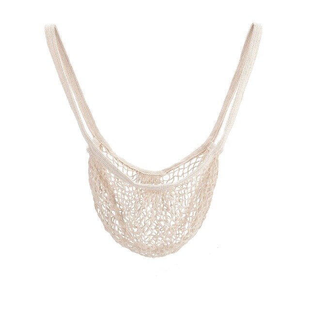 Reusable Produce Bags Eco Friendly Mesh Hanging Fruit Bag Breathable Vegetable and Fruit Fashion Shopping Beach Travel Bag